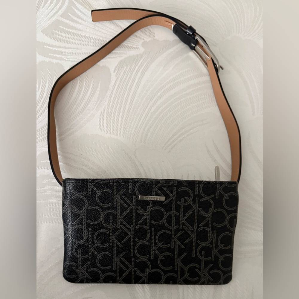 Calvin Klein Mini Monogram Black Belt Bag/Waist Bag